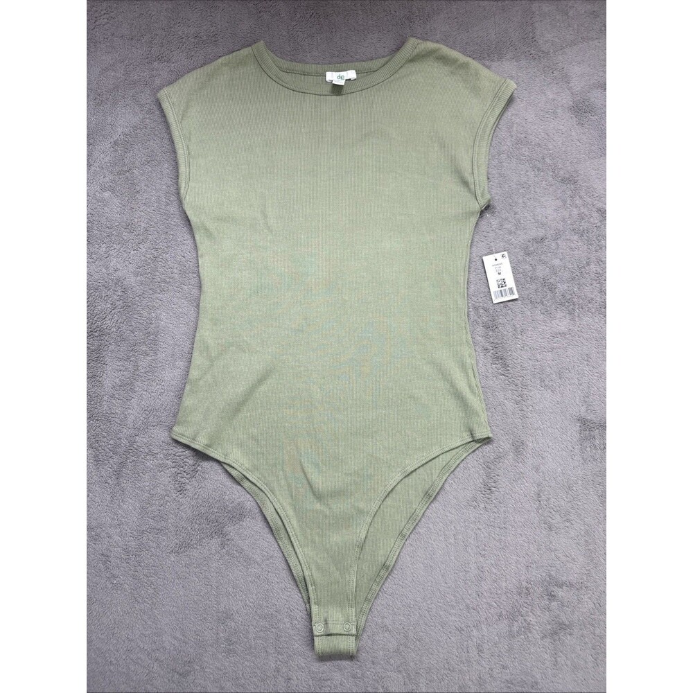 Women’s Ribbed Bodysuit NWT Brand DIP OLIVE GREEN